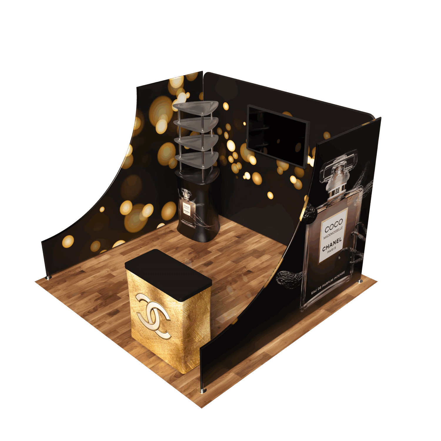 10x10 feet trade show booth display tension fabric