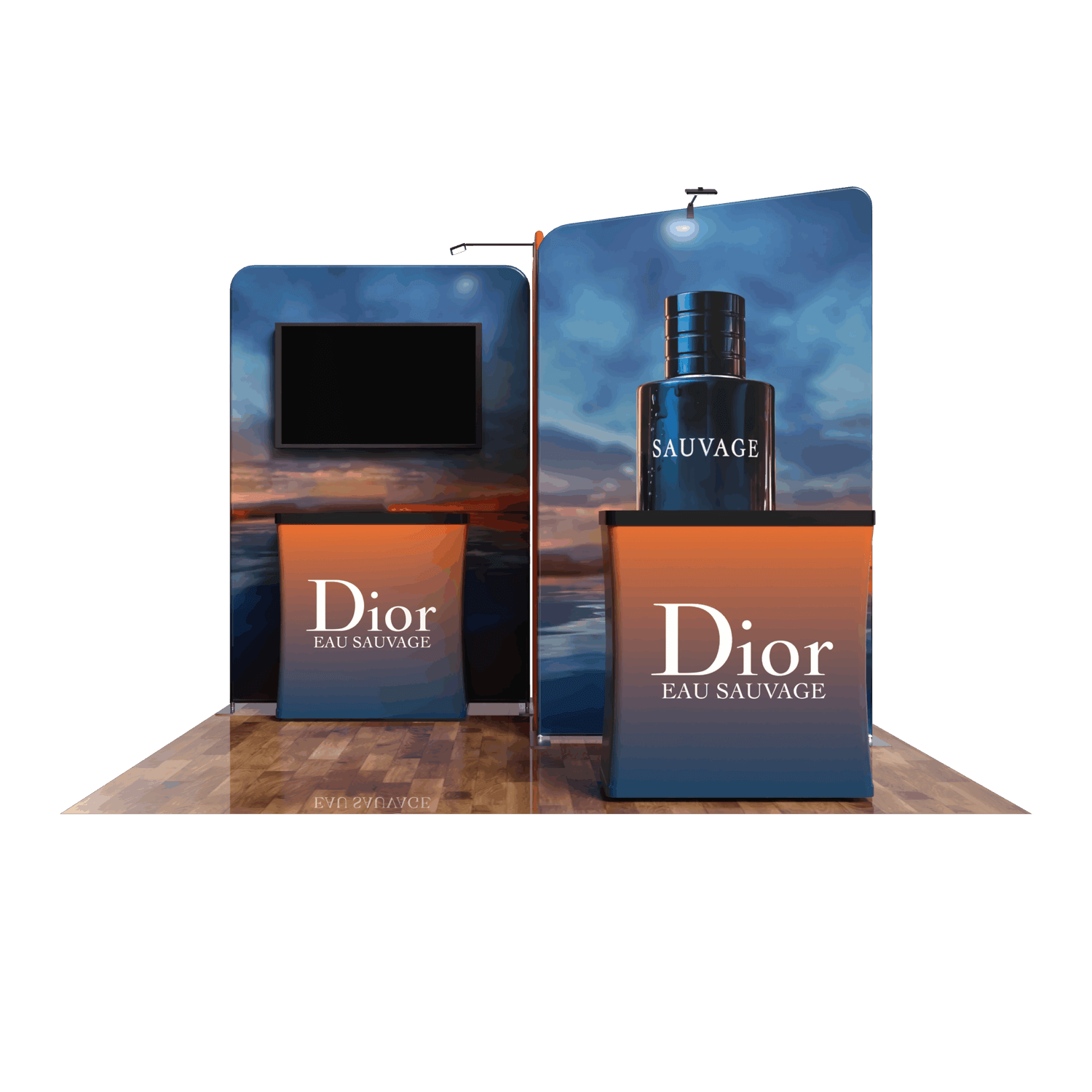 10x10 feet trade show booth display tension fabric