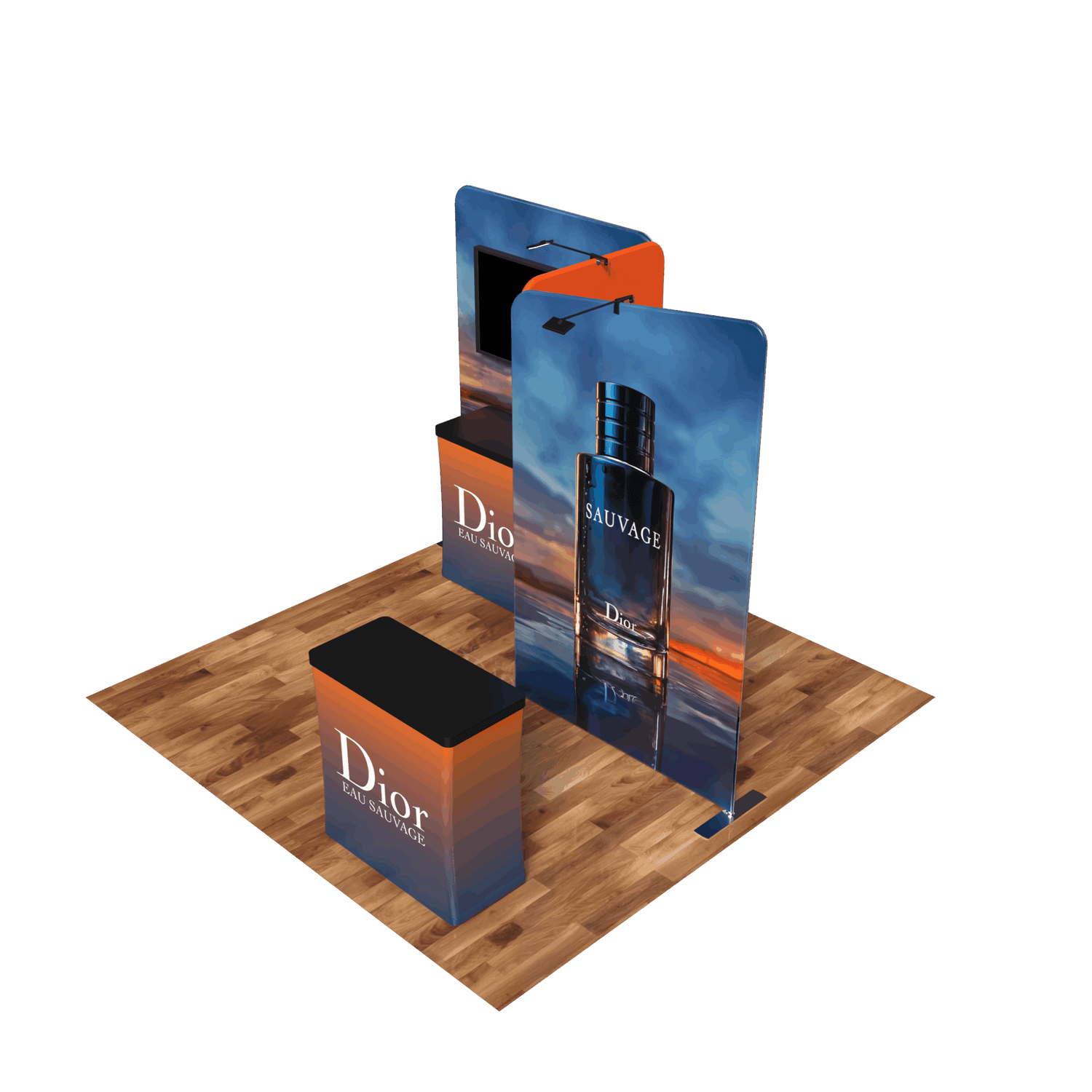 10x10 feet trade show booth display tension fabric