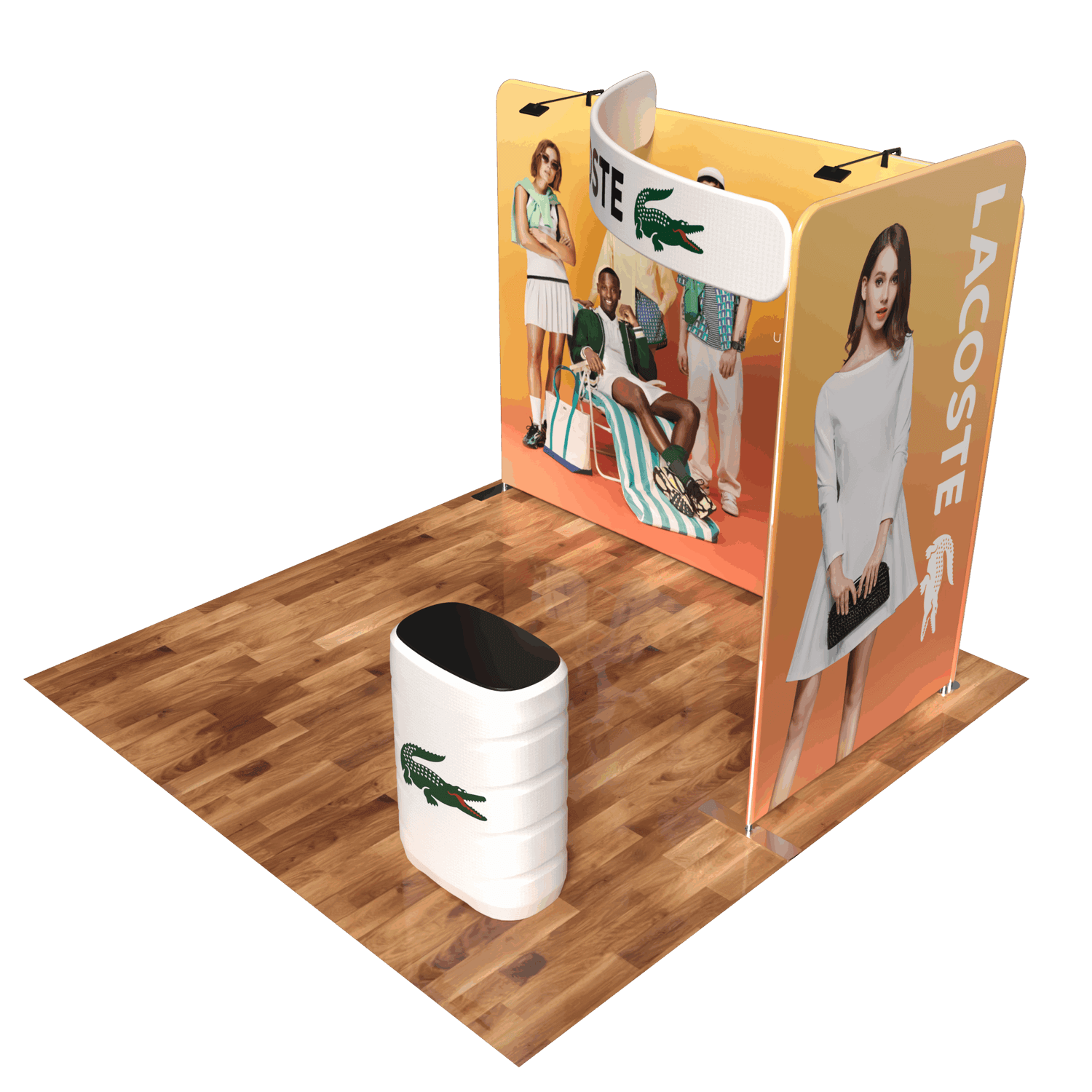 10x10 feet trade show booth display tension fabric