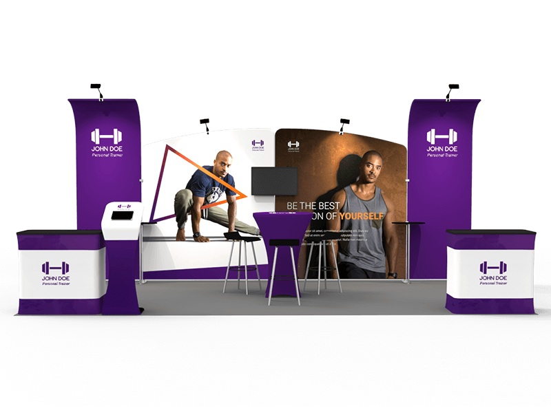 10x20 feet trade show booth display tension fabric