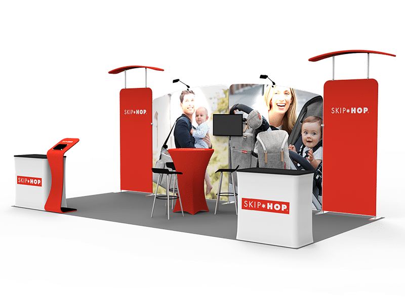 10x20 feet trade show booth display tension fabric