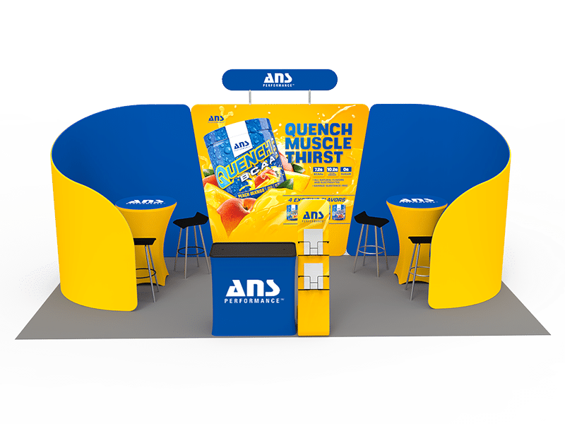 10x20 feet trade show booth display tension fabric