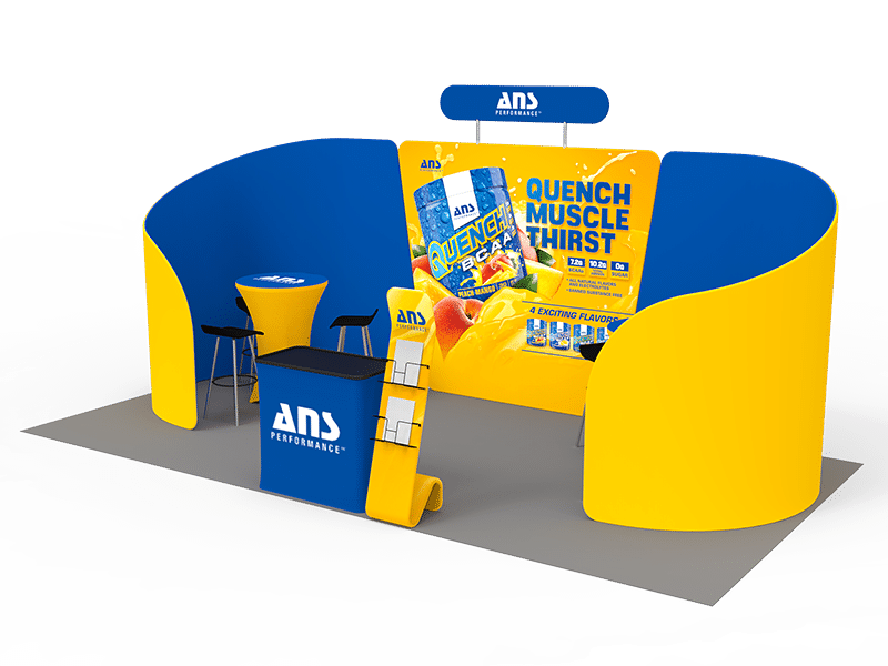 10x20 feet trade show booth display tension fabric