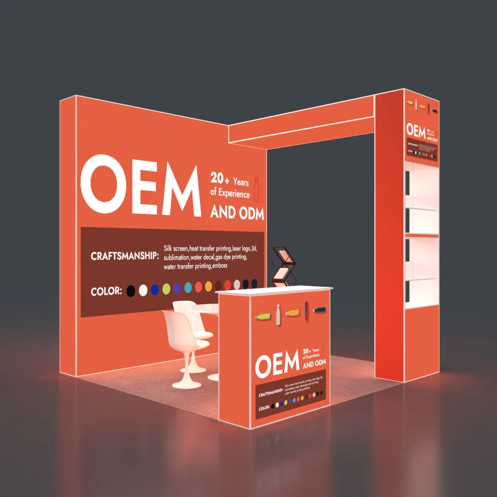 backlit seg pop up booth kit