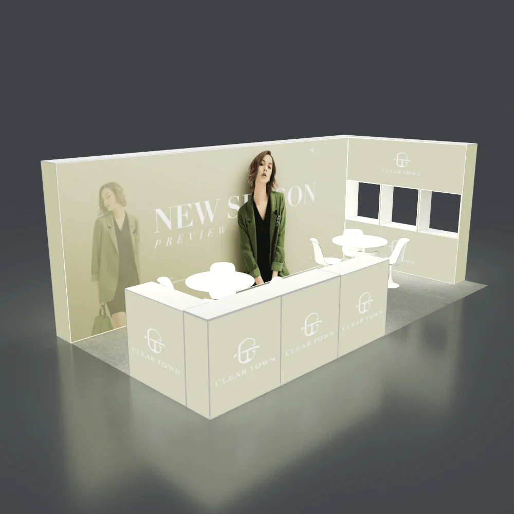 backlit seg pop up booth kit