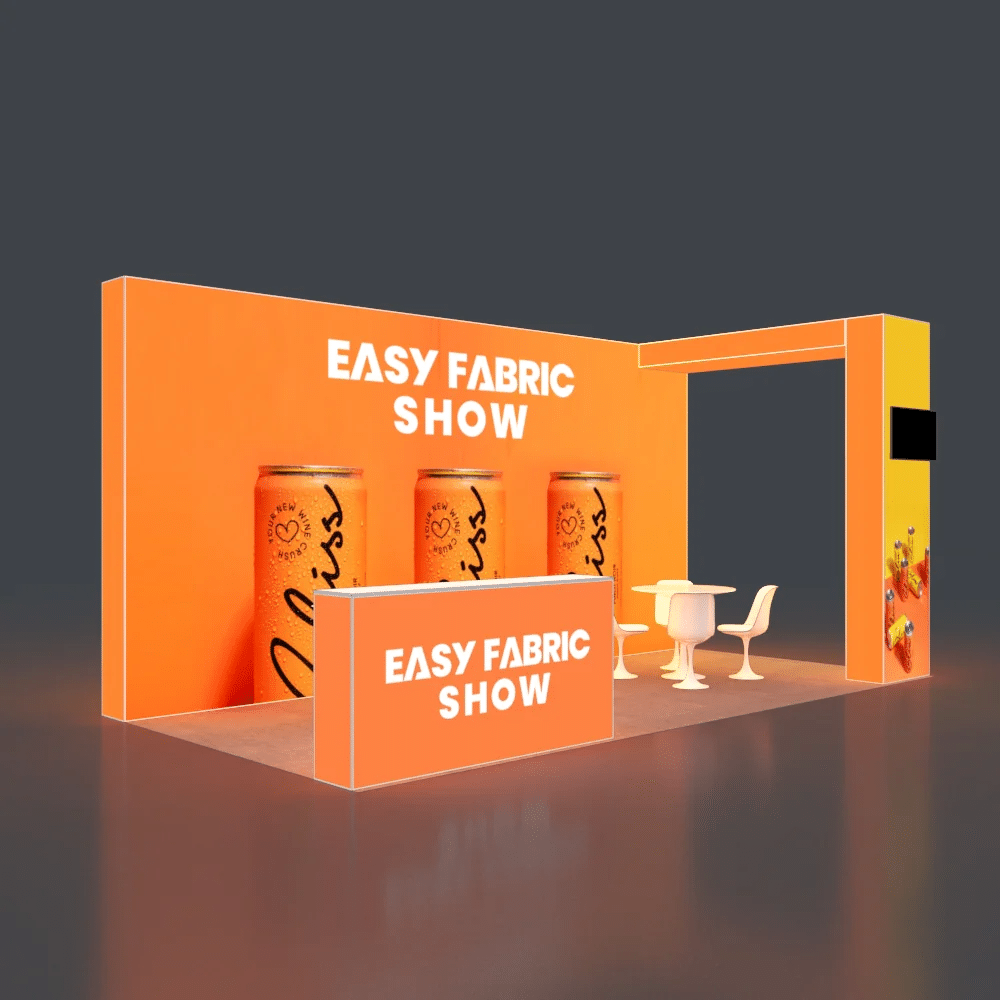 backlit seg pop up booth kit