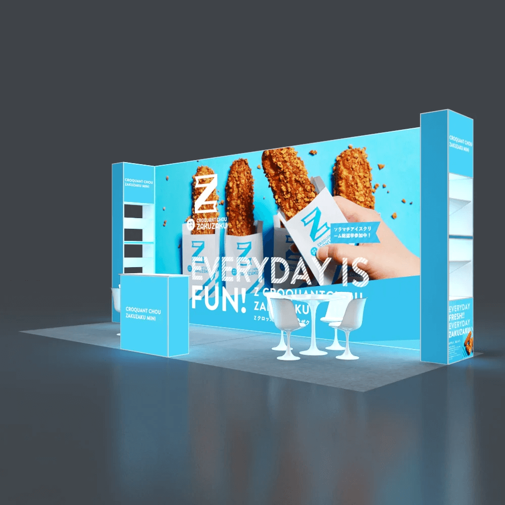 backlit seg pop up booth kit