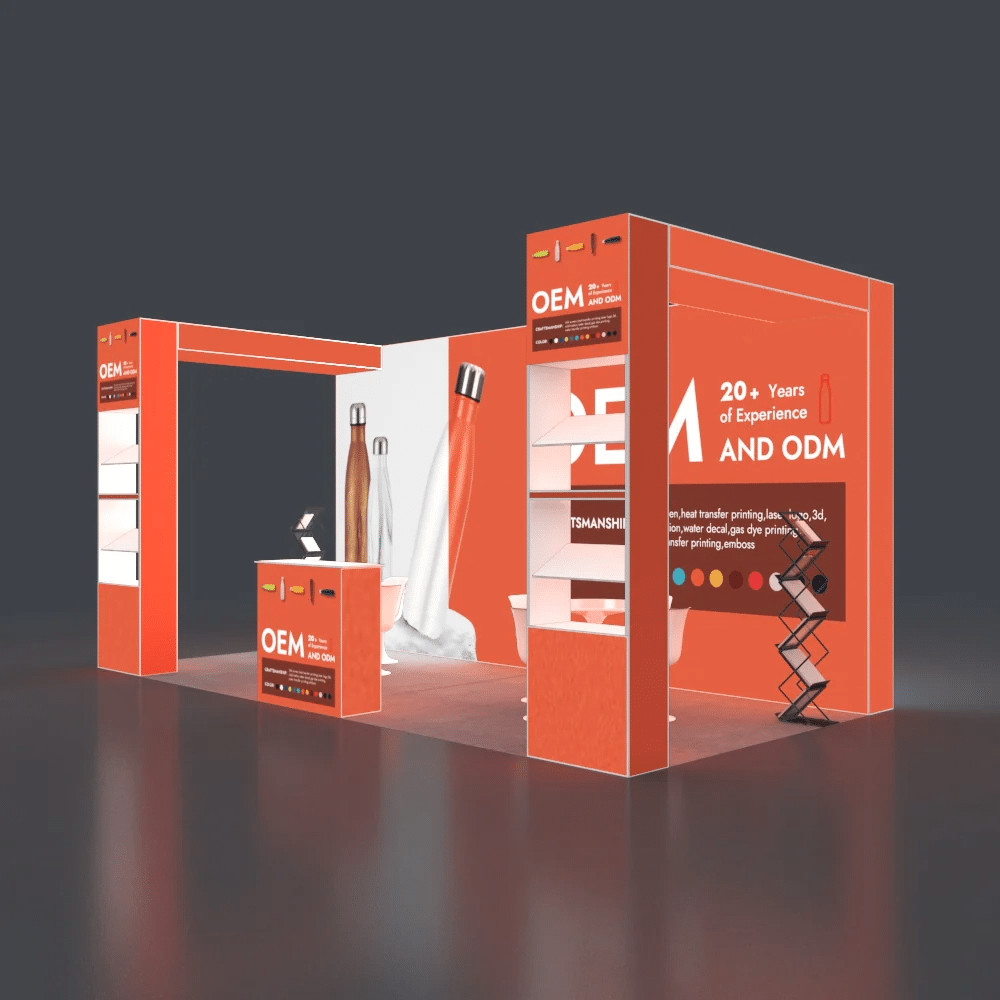 backlit seg pop up booth kit