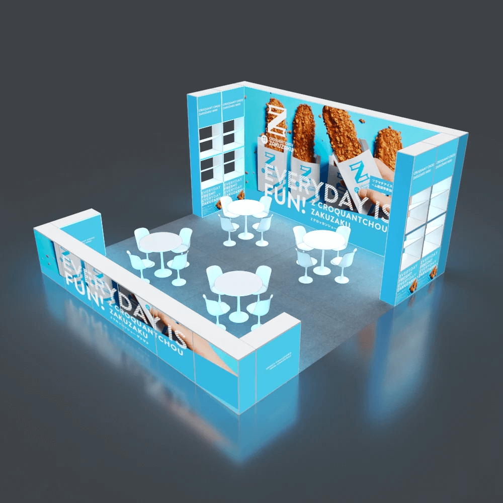 backlit seg pop up booth kit