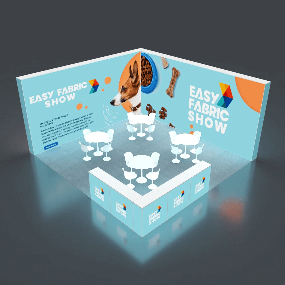 backlit seg pop up booth kit