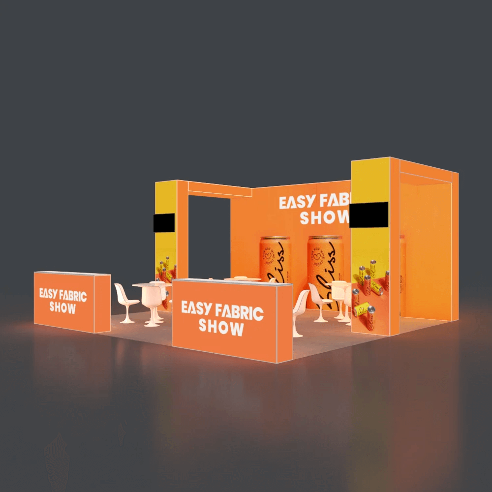 backlit seg pop up booth kit