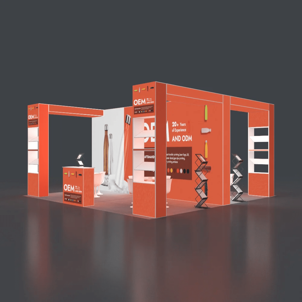 backlit seg pop up booth kit