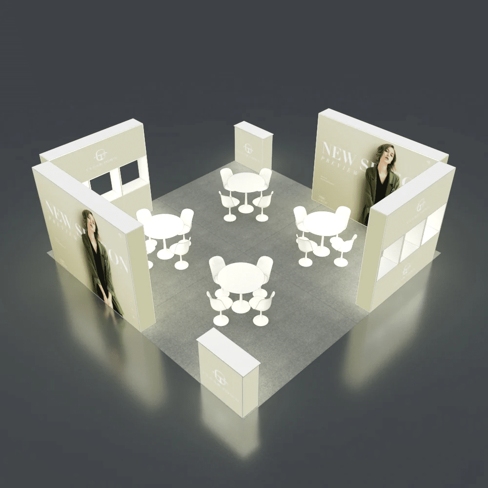 backlit seg pop up booth kit