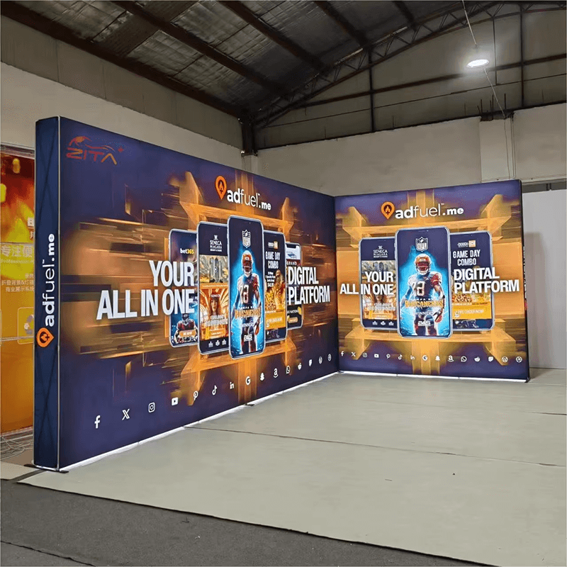 backlit SEG pop up backdrop your all in one