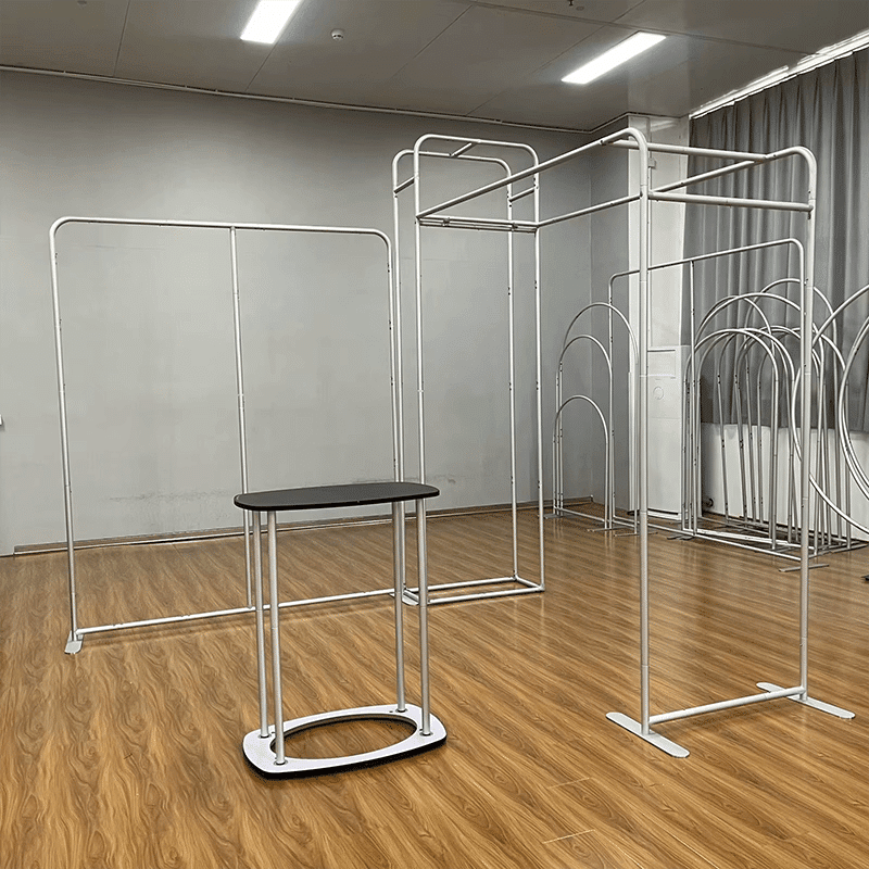 10ft tension fabric booth frame empty