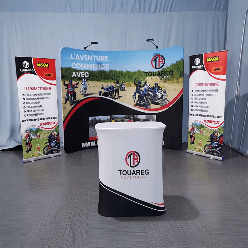10ft tension fabric booth kit veiw