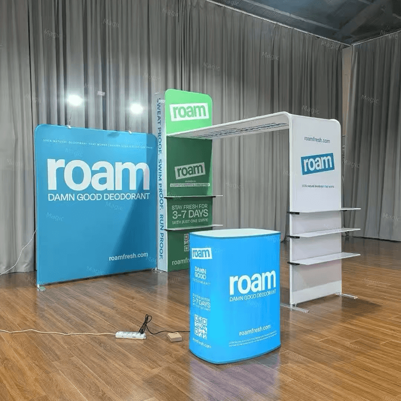 10ft tension fabric booth roam