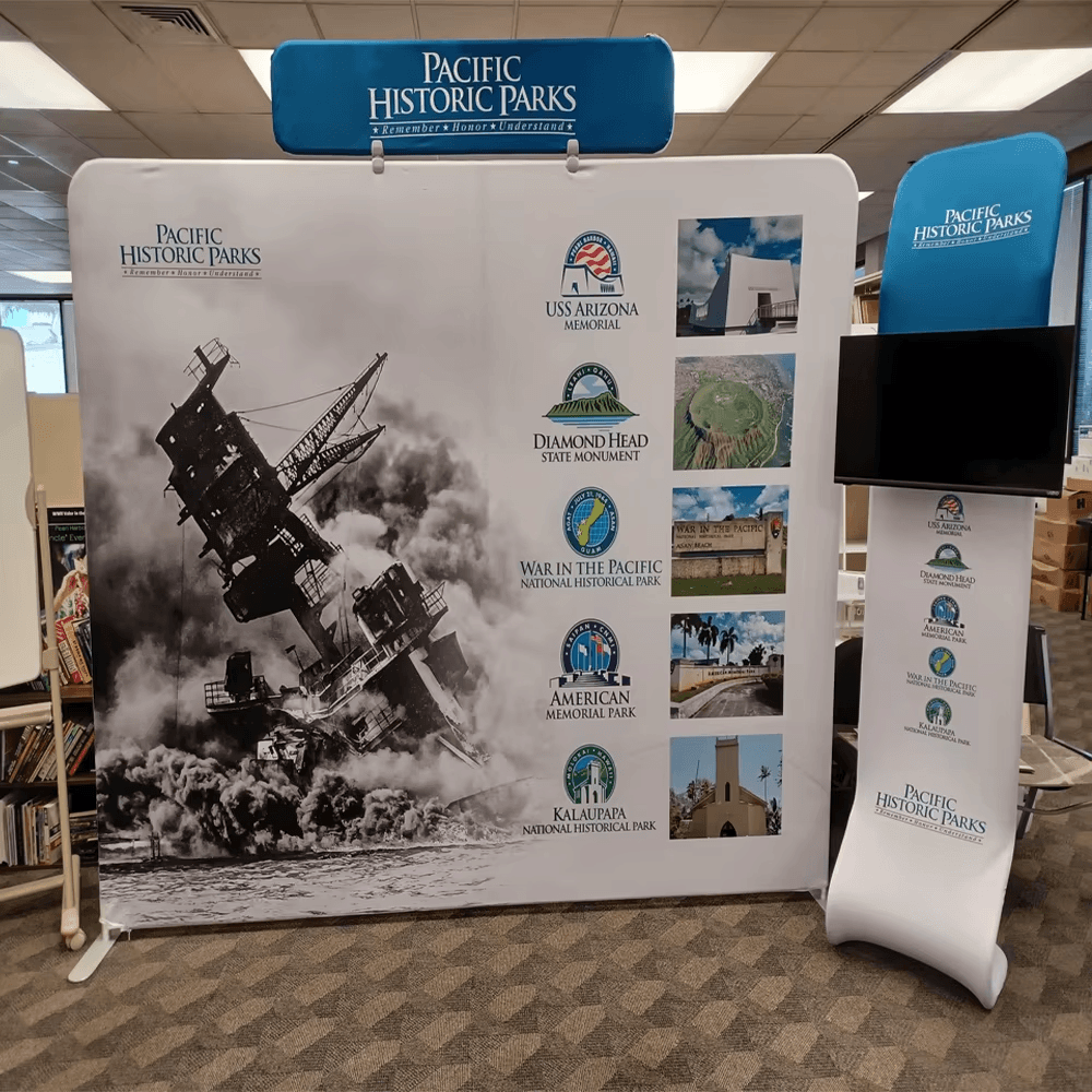 10x10 tension fabric booth works pacific