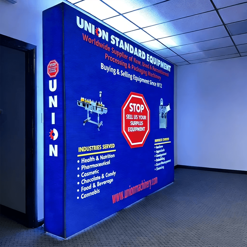 backlit seg pop up backdrop work unokn