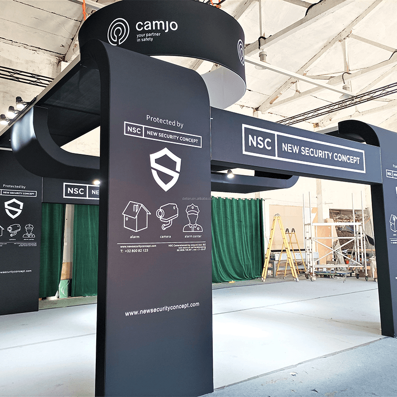 tension fabric display work came 20x20feet