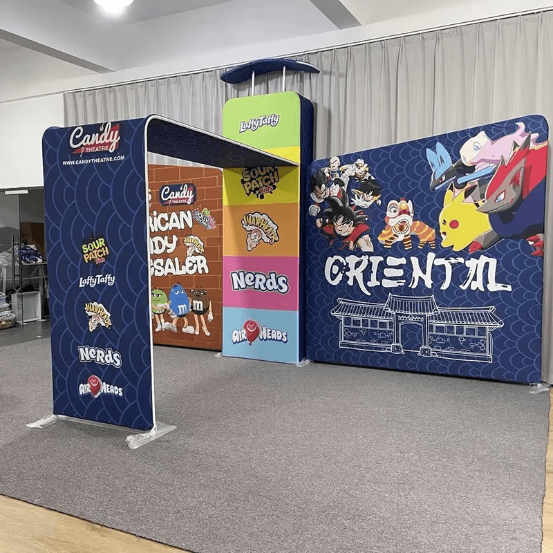 tension fabric display work grienjnl 20x20ft booth