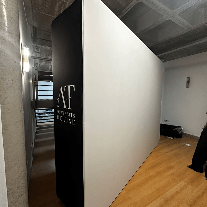 wallbox backdrop work white and black