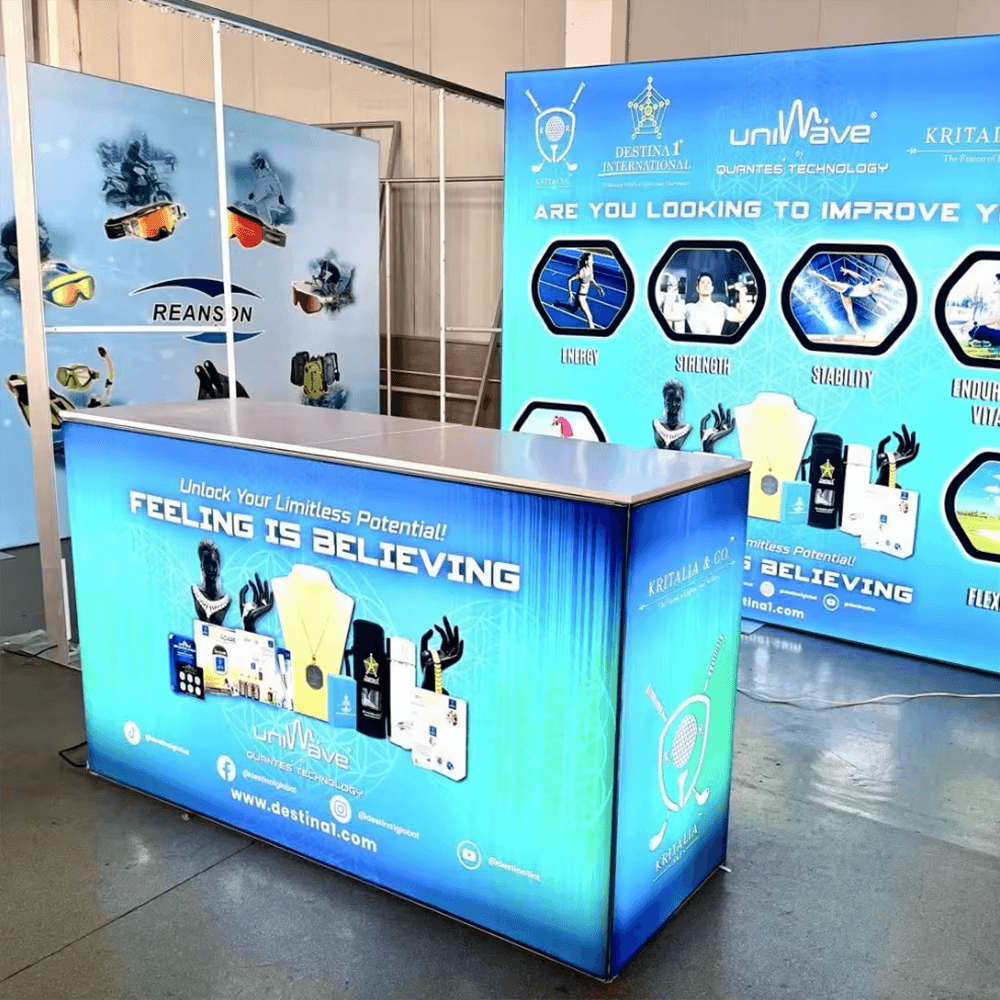 wide custom backlit seg counter work